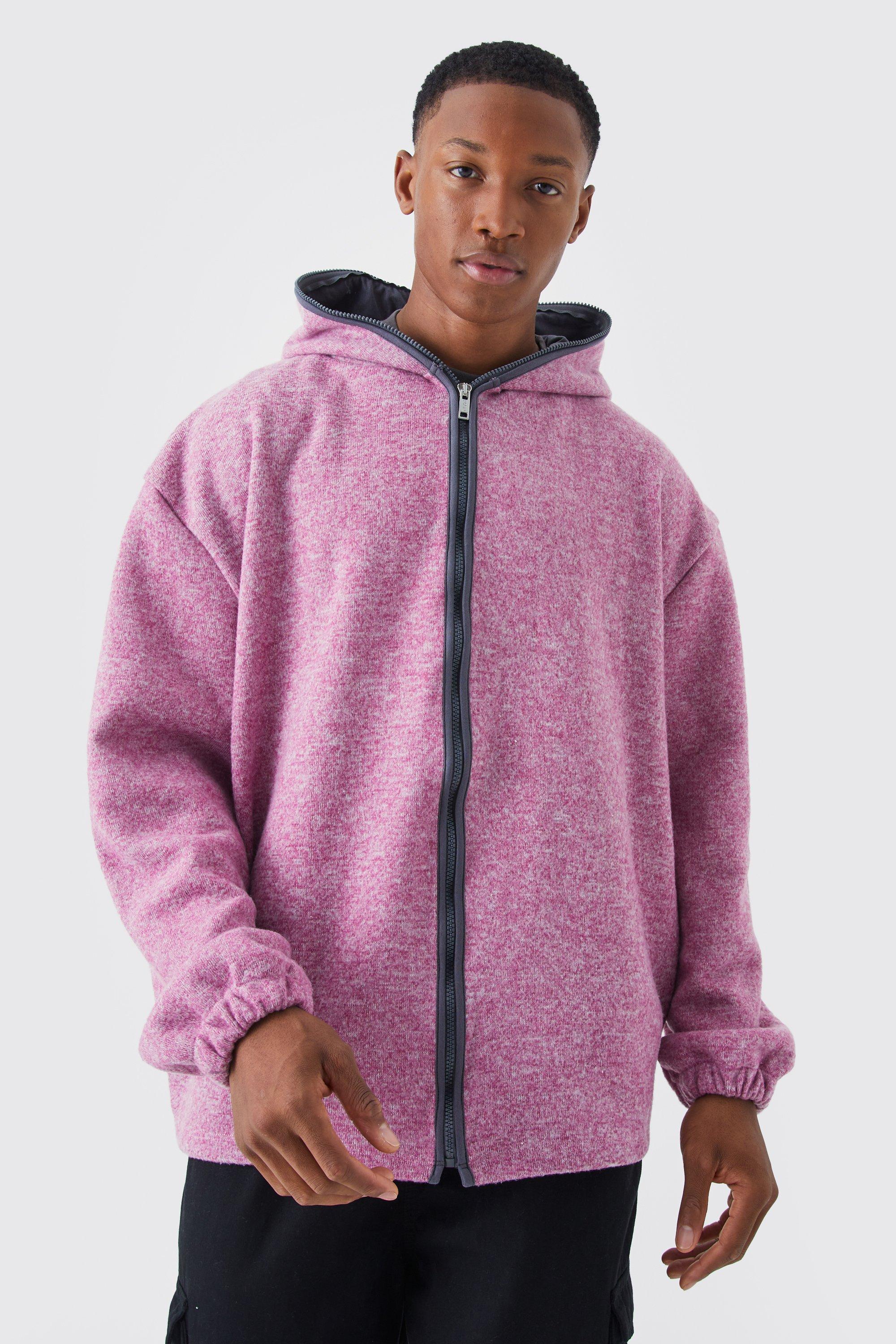 Boohooman pink outlet hoodie